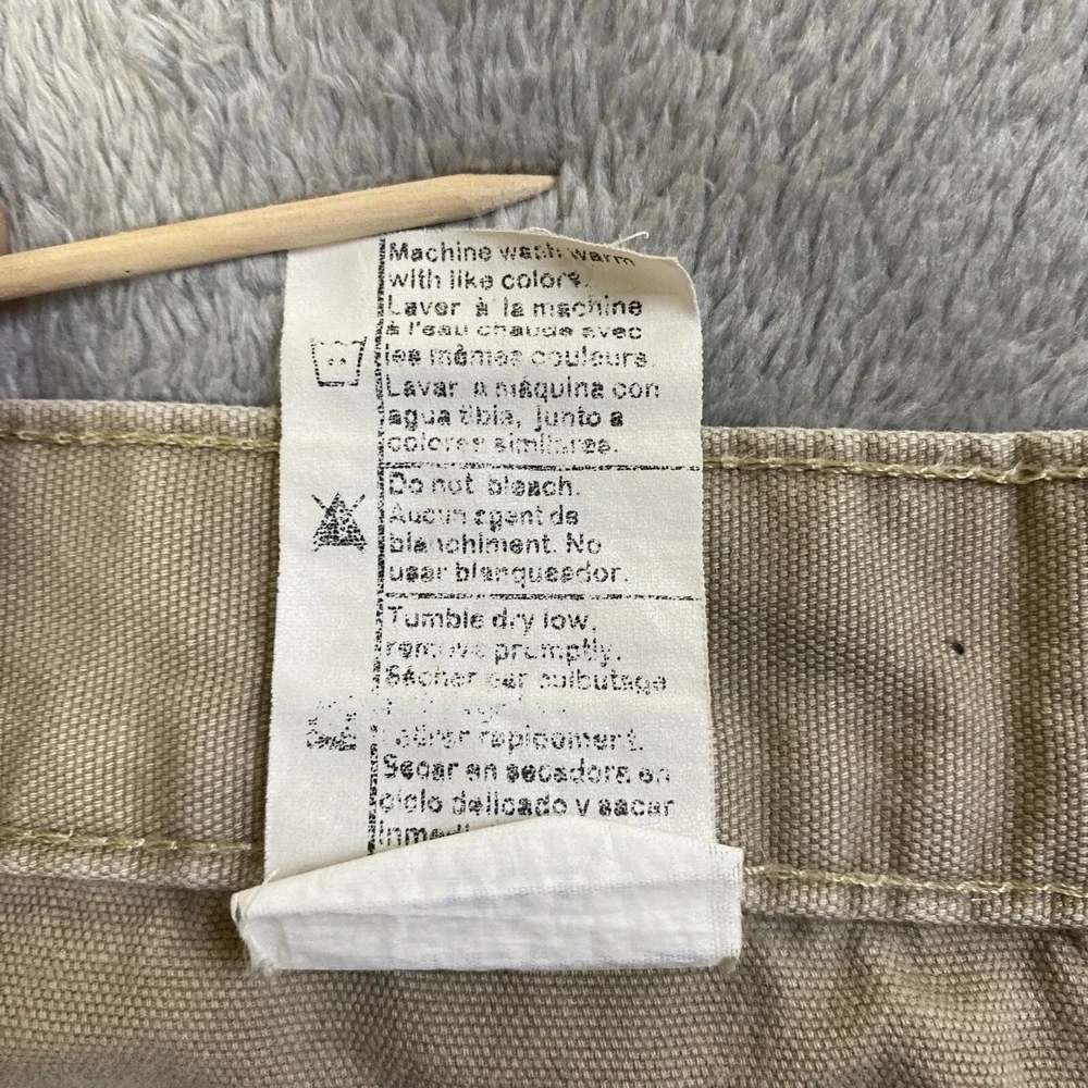 VTG Carhartt Shorts Men Sz 42 Beige Carpenter Cotton Rugged Canvas Work Short